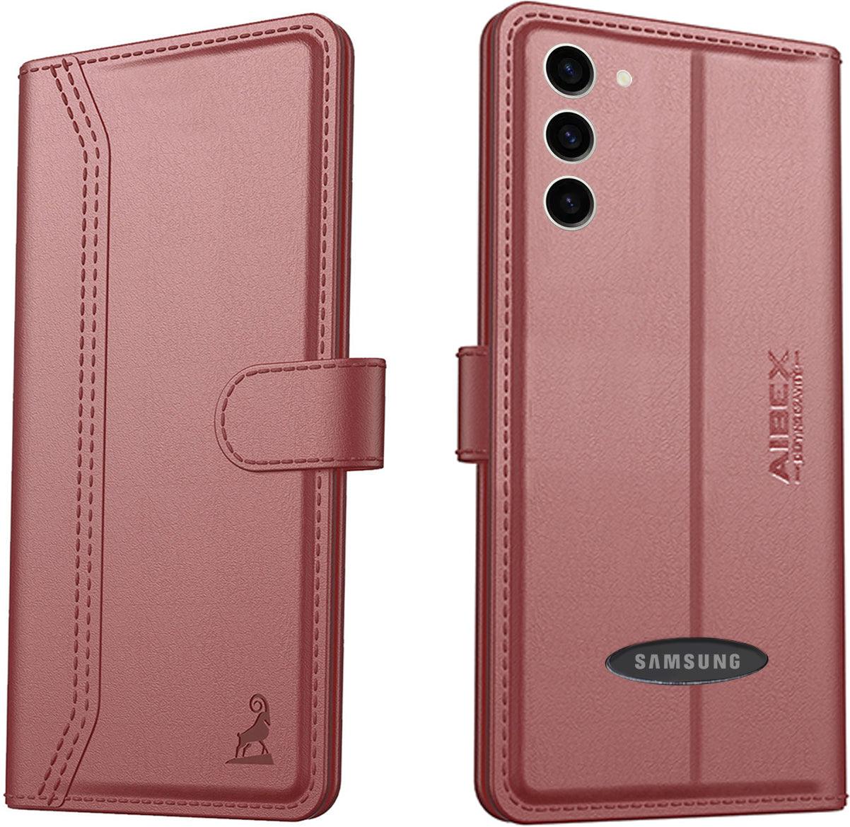 Samsung Galaxy S23 5G Aibex PU Leather Flip Cover Foldable Stand & Pocket Magnetic Closure - Aibex