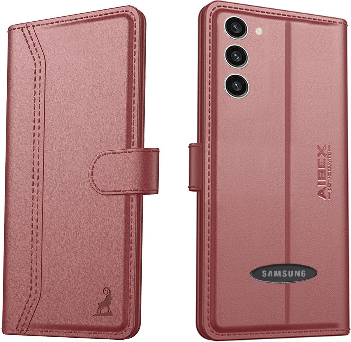 Samsung Galaxy S23 Plus 5G Aibex PU Leather Flip Cover Foldable Stand & Pocket Magnetic Closure - Aibex