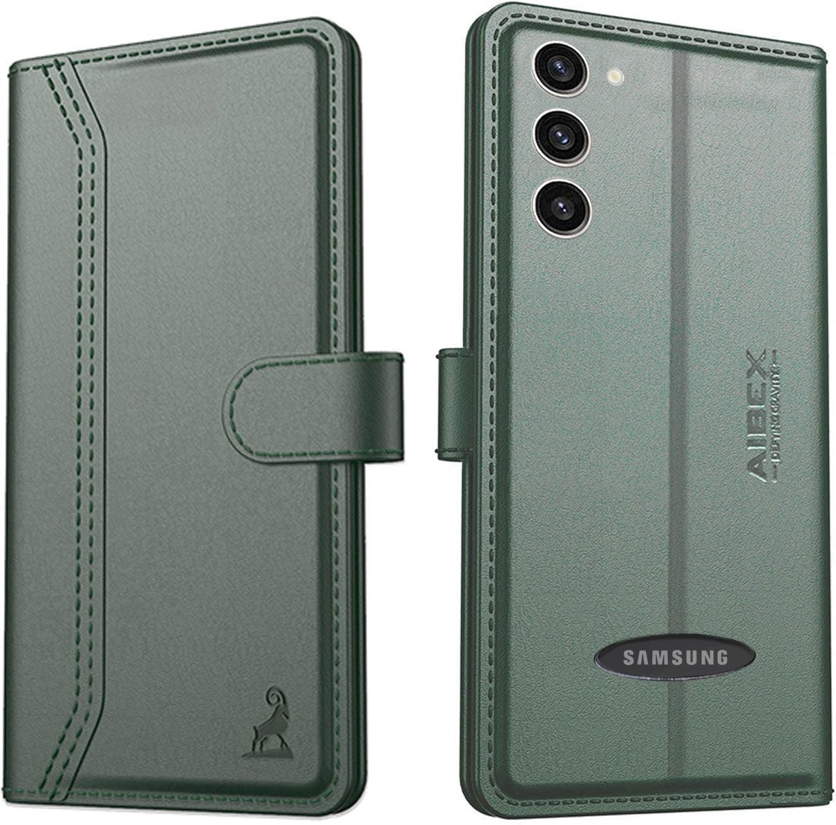 Samsung Galaxy S23 Plus 5G Aibex PU Leather Flip Cover Foldable Stand & Pocket Magnetic Closure - Aibex