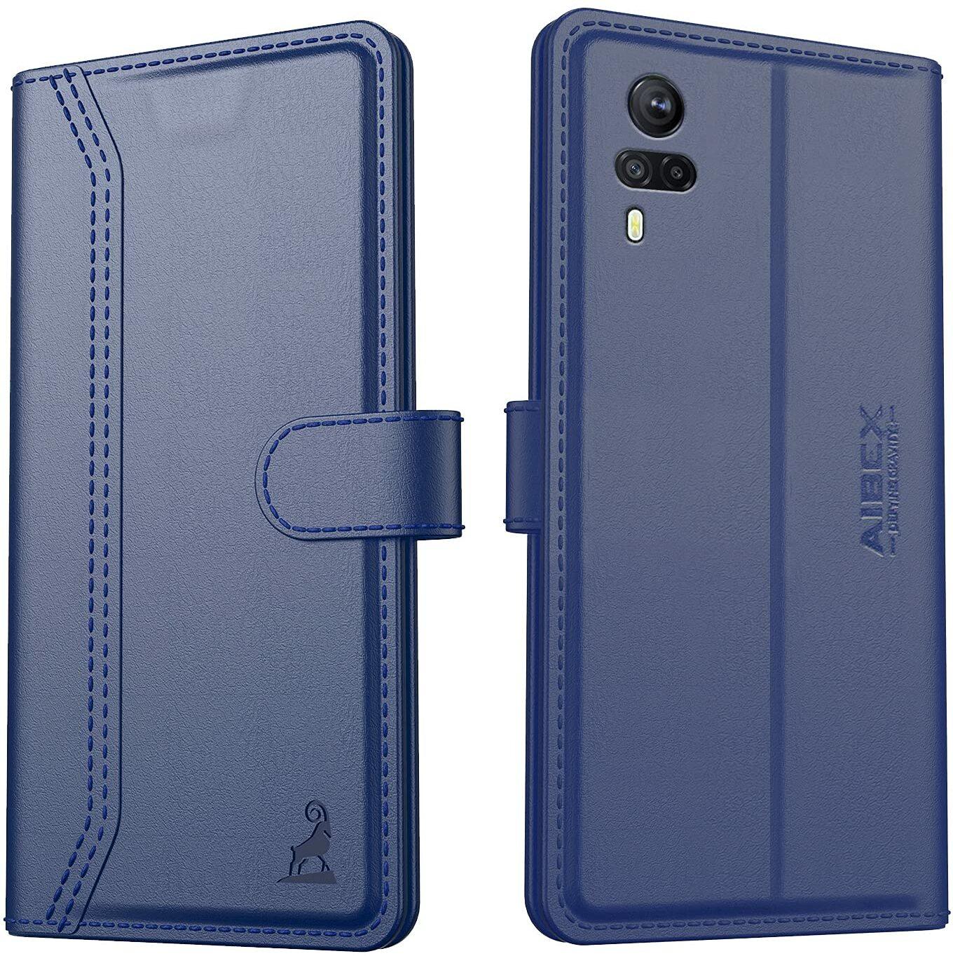 Vivo Y53s Aibex PU Leather Flip Cover Foldable Stand & Pocket Magnetic Closure - Aibex