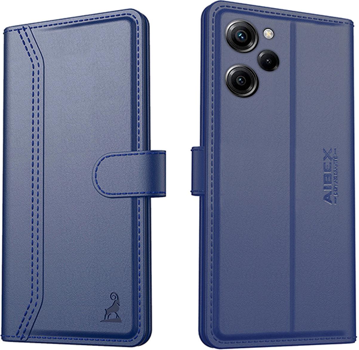 Xiaomi Poco X5 Pro 5G Aibex PU Leather Flip Cover Foldable Stand & Pocket Magnetic Closure - Aibex