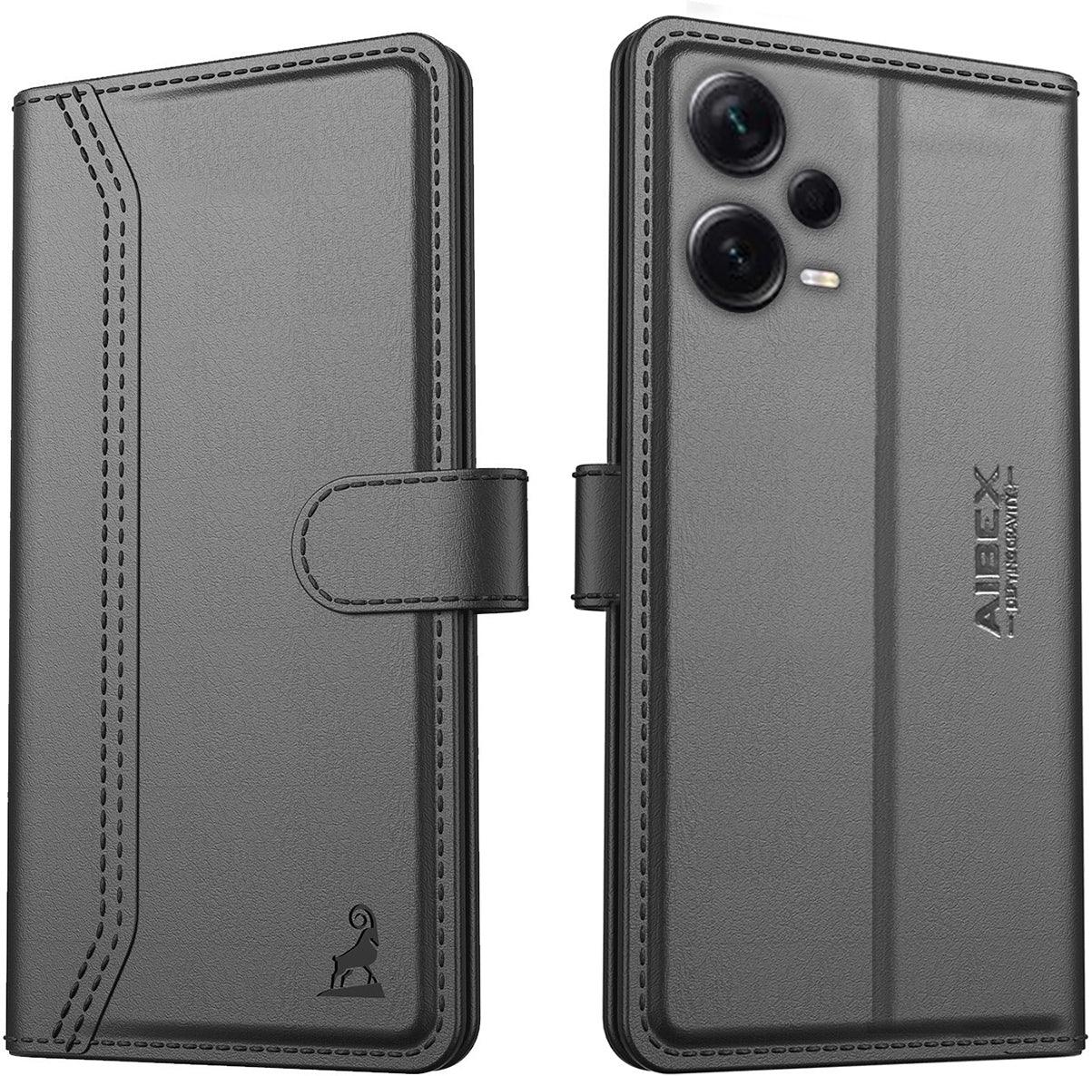 Xiaomi Redmi Note 12 Pro Plus Aibex PU Leather Flip Cover Foldable Stand - Aibex
